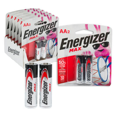 2pk aa energizer alkaline battery -- 24 per case