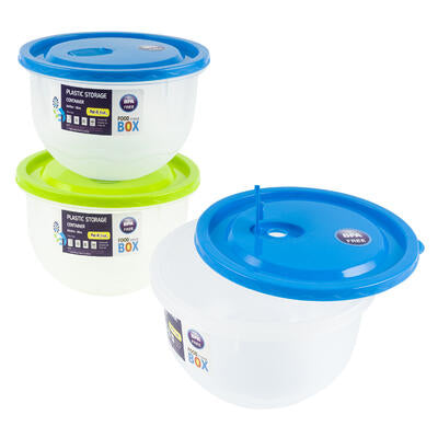 round plastic container- 77oz- 2 assortments -- 36 per case
