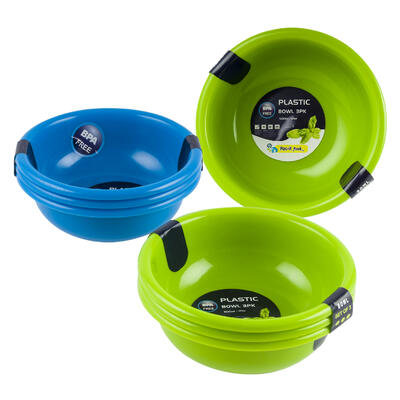 plastic bowl 3-pack - assorted -- 36 per case