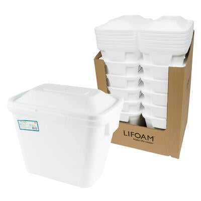 foam ice chest- white -- 12 per case