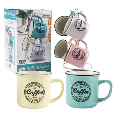 sesame glaze mugs - 11oz - 4 assorted colors -- 8 per case