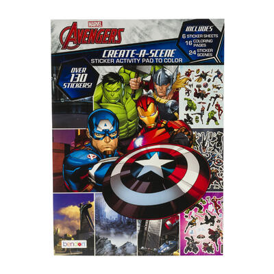 avengers create a scene sticker activity pad -- 24 per case