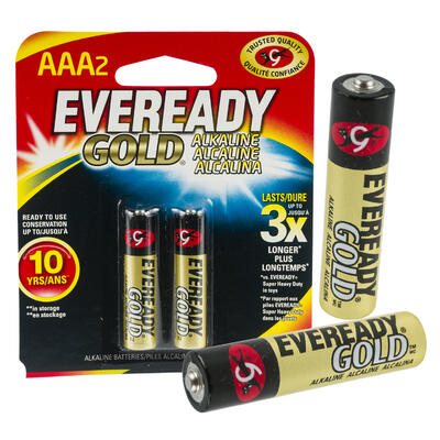 aaa alkaline batteries - 2 pack - eveready -- 24 per case