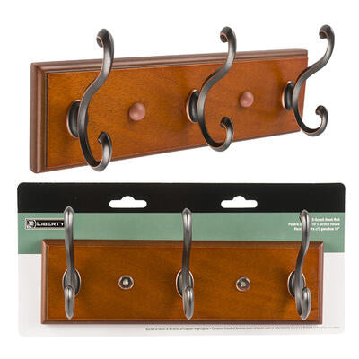 liberty 3 scroll hook rail - 10 inch -- 2 per case