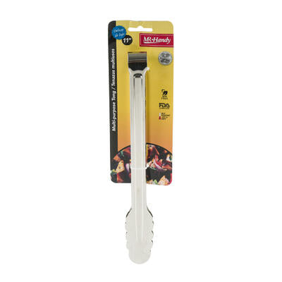stainless steel tongs 11 in - silver - - -- 96 per case