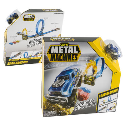 road rampage playset - 5 piece set - 4 cars and track pieces -- 12 per case