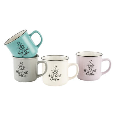 ceramic mugs - 11oz - 4 assortments -- 48 per case