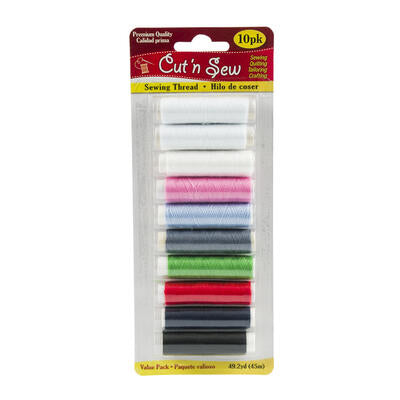 10pc sewing thread kit - - -- 48 per case