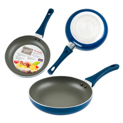 gibson non-stick frying pans - 8 inch - blue -- 6 per case