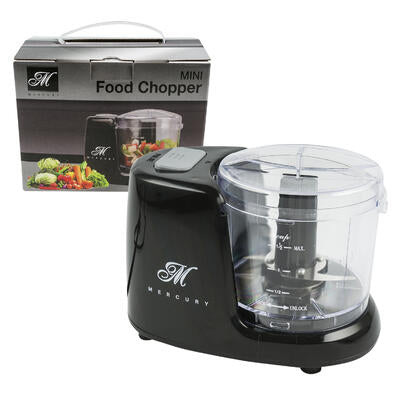 food chopper - 1.5 cup - black and clear -- 12 per case