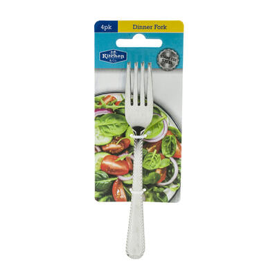 4pc dinner fork set- stainless steel -- 60 per case
