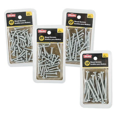 silver wood screws - high grade steel -- 48 per case