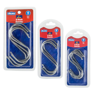 s shape hooks - assorted sizes - - -- 48 per case