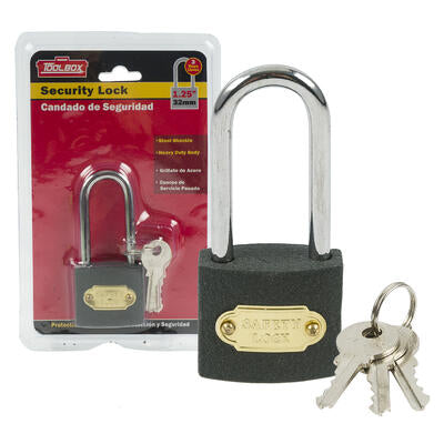 long shackle pad locks with keys - 1.2 - bulk -- 48 per case