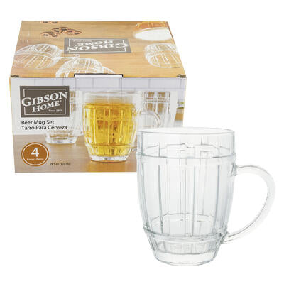 gibson glass beer mugs - 19.5oz - 4 pack -- 4 per case