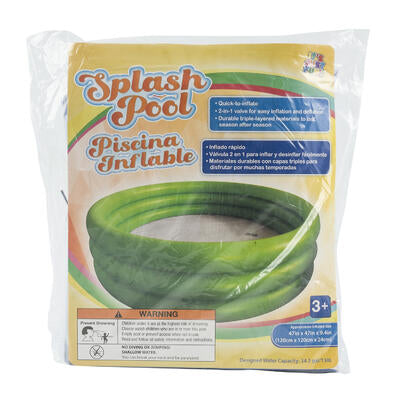 inflatable 3 ring pool 47 - green -- 12 per case