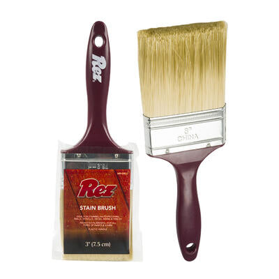 stain brush with red handle - 3 inch -- 100 per case