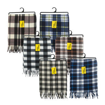 unisex plaid scarves - assorted -- 40 per case