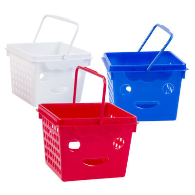 plastic square baskets 6.7 - 3 colors -- 72 per case