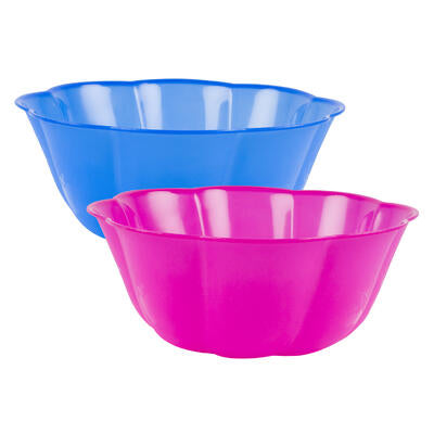 simply home plastic flower bowls - 2 assorted styles -- 100 per case