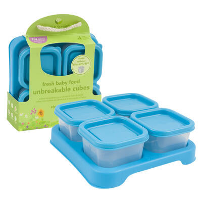 square food containers - 2oz - aqua -- 12 per case