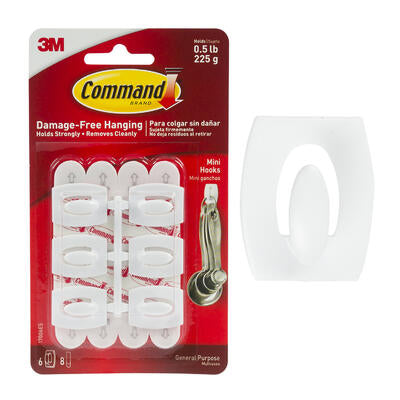 command mini hooks 6 pack -- 36 per case