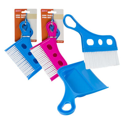 mini dustpan sets - 7 inch - 2 assorted colors -- 48 per case