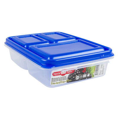 imperial plastics 3-section container - 16oz -- 48 per case