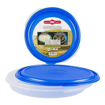 round plastic containers - 32oz - -- 36 per case