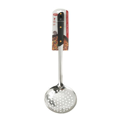 stainless steel skimmers w/ black handle - 15.5 in -- 48 per case