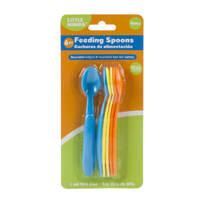 little mimos feeding spoons - 6pc - 5.3in - bpa free -- 72 per case