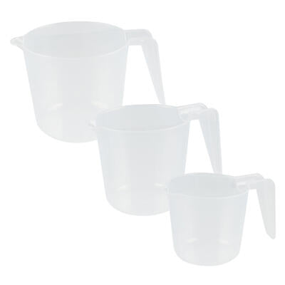 plastic measuring cup set - clear -- 24 per case