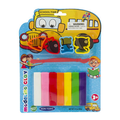 7 color clay modeling set - bulk supplies -- 24 per box