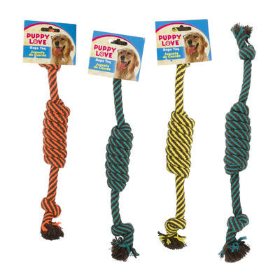 pet rope toy- 14 - 3 assorted colors -- 48 per case