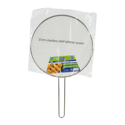 splatter screen with handle - 9.8 inch -- 48 per case