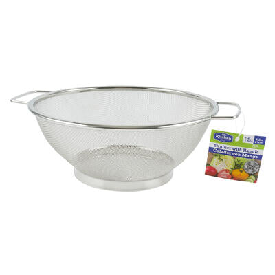 stainless steel strainer with handle - 8.2 inches -- 48 per case