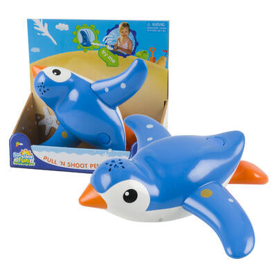 penguin pull squirter bath toy -- 6 per case