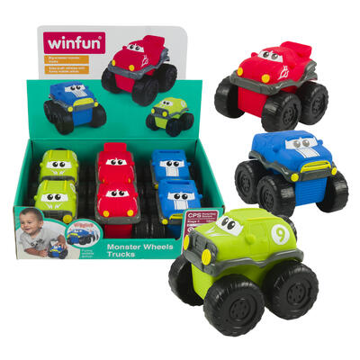 hot wheels monster trucks - 3 assorted colors -- 24 per case