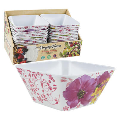 square bowls 6 inch - simply home -- 24 per case