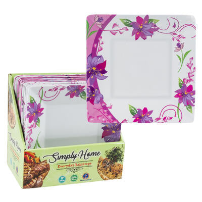 square dessert plates 8 inch -- 24 per case