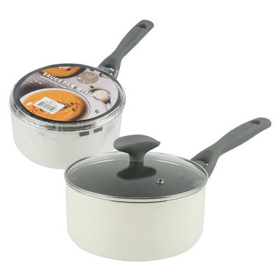 stainless steel saucepan with lid - 7 inch -- 12 per case