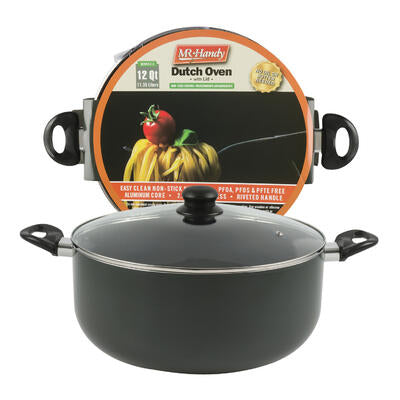 mr. handy aluminum dutch oven - 12qt -- 4 per case
