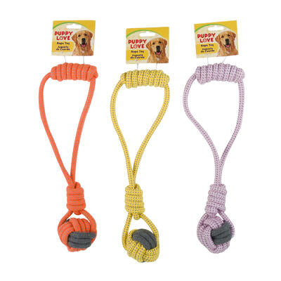 pet rope toy- 15.7 - 3 assorted colors -- 48 per case