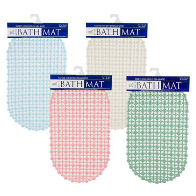 plush bath mats - 26.7 x14.9 - assorted colors -- 24 per case