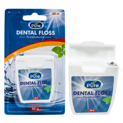 waxed dental floss - mint - - -- 48 per case