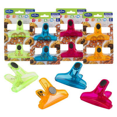 kitchen and co 2pc magnet clips- 2.8 - assorted -- 48 per case
