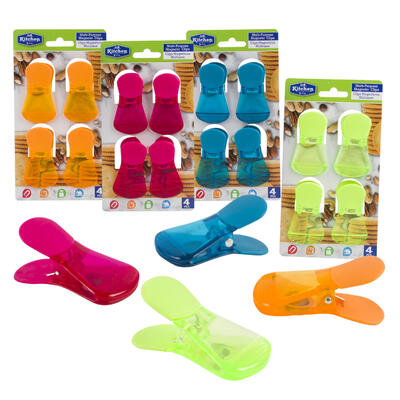 bulk magnet clips - 4 assorted colors -- 48 per case