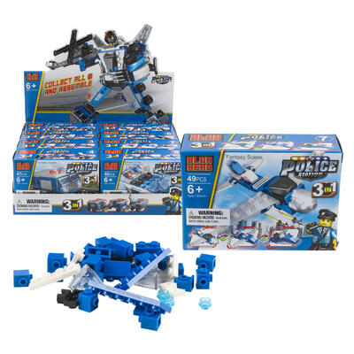 police building block sets - 39-52 pieces - -- 48 per case