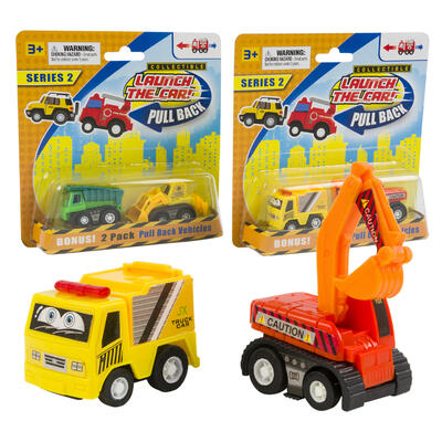 construction vehicle play sets - 3 assortments -- 48 per case