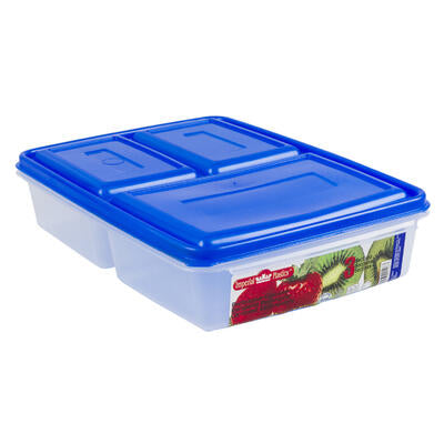 imperial plastics 3 section containers - 52 ounce -- 36 per case
